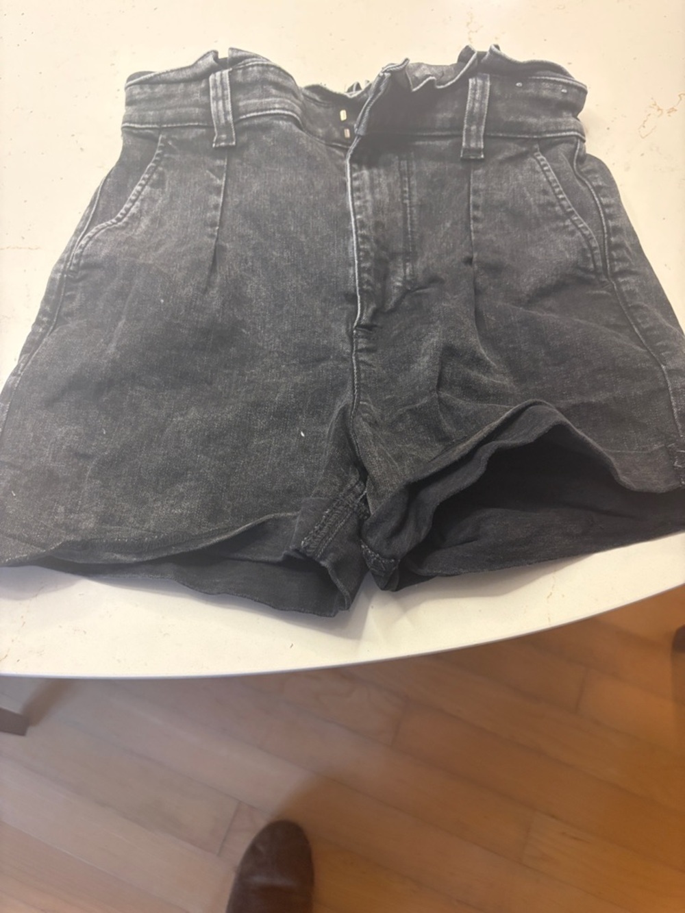 ⭐️Express High-Waist Black Paperbag Shorts
